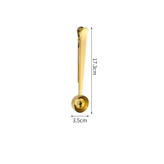 coffee spoon  2in 1 with clip